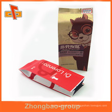 Guangzhou OEM laminated material heat seal custom printed kraft side gusset coffee pouch